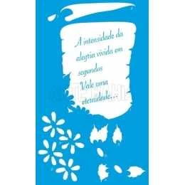 ST144 - Frase e Flores - 21x34,4cm Sobreposição