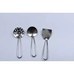 Escumadeira/Concha/Espátula Gd - Prata- 3 unid Escumadeira/Concha/Espátula Gd - Prata- 3 unid