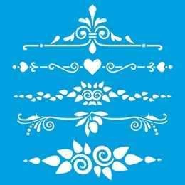 Stencil de Acetato Litoarte 20x20cm - STXX079 - Arabescos