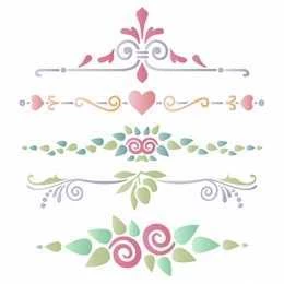 Stencil de Acetato Litoarte 20x20cm - STXX079 - Arabescos Stencil de Acetato Litoarte 20x20cm - STXX079 - Arabescos