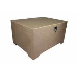 Baú Reto em MDF com Pé - 26x34x18cm