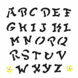 Stencil de Acetato OPA 14x14cm - OPA 976 - Alfabeto IV