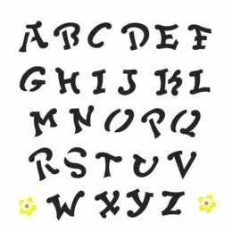 Stencil de Acetato OPA 14x14cm - OPA 976 - Alfabeto IV