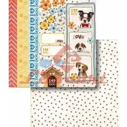 Folha para Scrapbook Dupla Face - LSCD419 - I Love DOGDOG