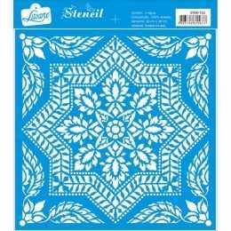 Stencil de Acetato Litoarte 20x20cm - STXX152 - Mandala Estrela
