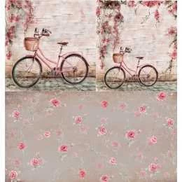 Folha para Scrapbook Dupla Face - OPA2638 - Bicicleta 1 Folha para Scrapbook Dupla Face - OPA2638 - Bicicleta 1