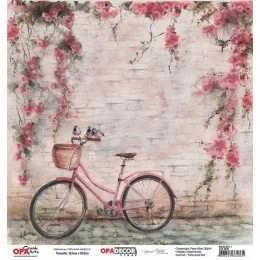 Folha para Scrapbook Dupla Face - OPA2638 - Bicicleta 1 Folha para Scrapbook Dupla Face - OPA2638 - Bicicleta 1