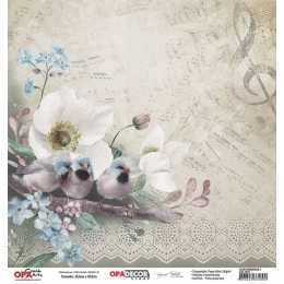 Folha para Scrapbook Dupla Face - OPA2641 - Flor Anêmonas 3