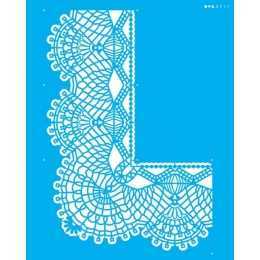 Stencil de Acetato OPA 20x25cm - OPA 2711 - Cantoneira Renda I