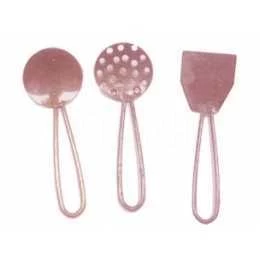 Escumadeira/Concha/Espátula Gd - Dourado - 3 unid