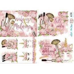 Papel para Decoupage Slim Paper - SPL036 - Maquiagem