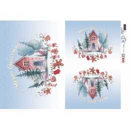 Papel para Decoupage-Opapel 2809-Casa Natalina