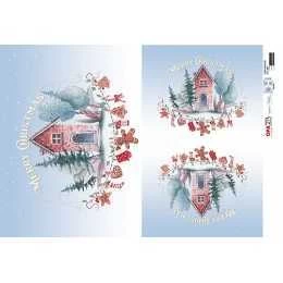 Papel para Decoupage-Opapel 2809-Casa Natalina