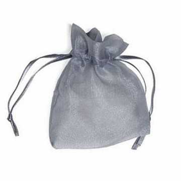 Saquinho de Organza Prata -...