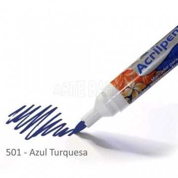 Caneta Para Tecido 501 Azul...