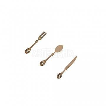 Aplique em MDF - Talheres...