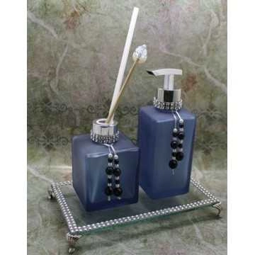 Kit Lavabo Azul/Prata 250ml