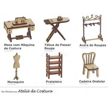 Miniatura em MDF - Kit...