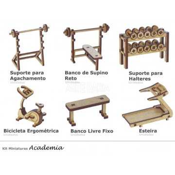 Miniatura em MDF - Kit...