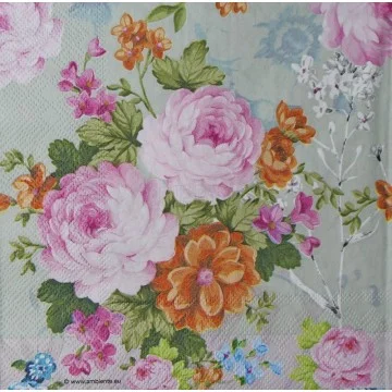 Guardanapo Flores Rosas e...