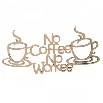 Aplique em MDF - Frase: No...