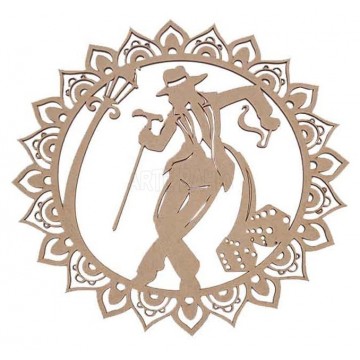 Aplique em MDF - Mandala...