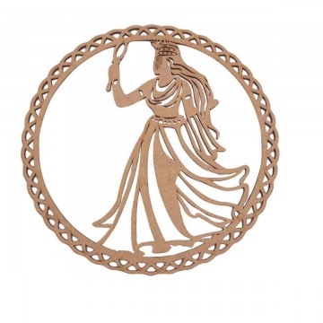 Aplique em MDF - Mandala...