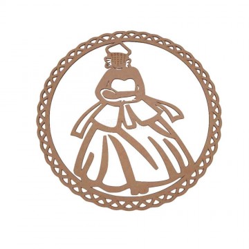 Aplique em MDF - Mandala...