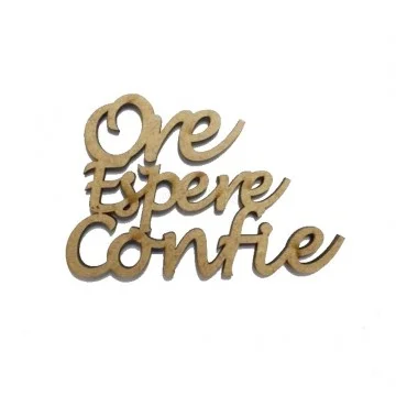 Aplique em MDF - Frase:...