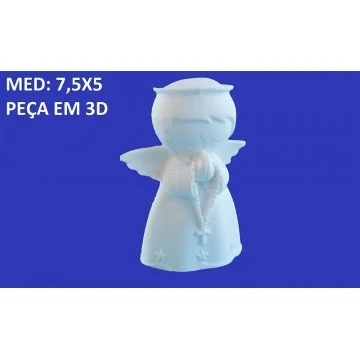 Anjo c/ Terço - 7,5x5cm
