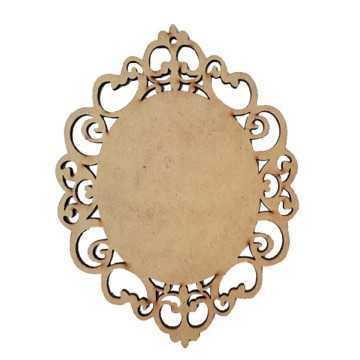 Aplique em MDF - Placa Oval...
