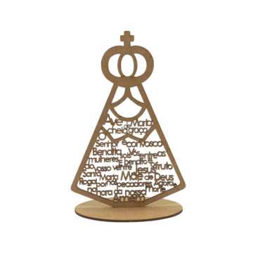 Aplique em MDF - Oração Ave...