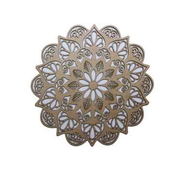 Aplique em MDF - Mandala em...