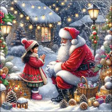 Guardanapo de Natal - Papai...