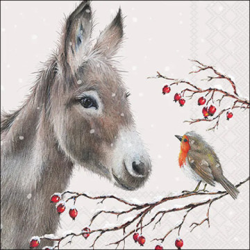 Guardanapo de Natal - Burro...